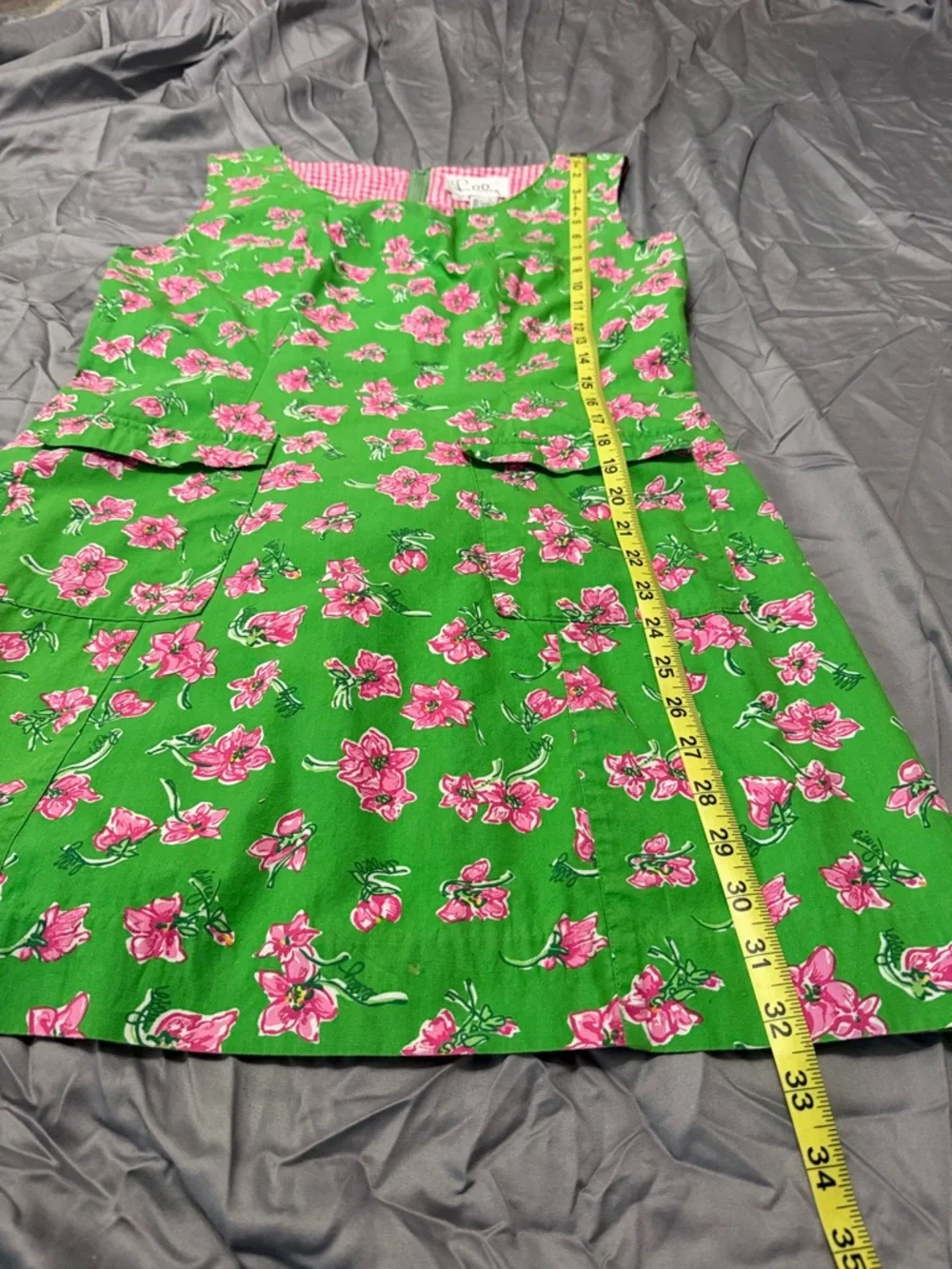 Lilly Pulitzer Green Dress with Pink Floral Print - Picture 10 of 10